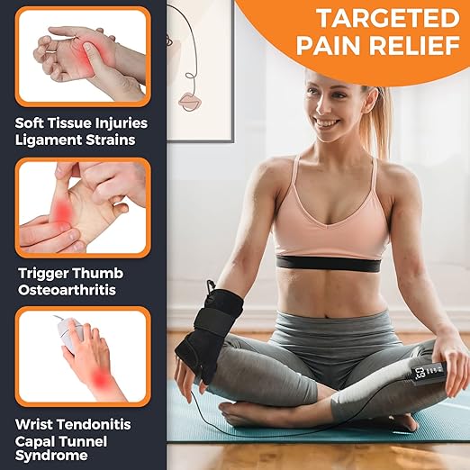 Wrist & Thumb Heating Pad for Arthritis and Carpal Tunnel Relief, Hand Heating Pad for Sprains, Trigger Thumb, Tendonitis, Hand Pain Relief - Left & Right Hands(L)