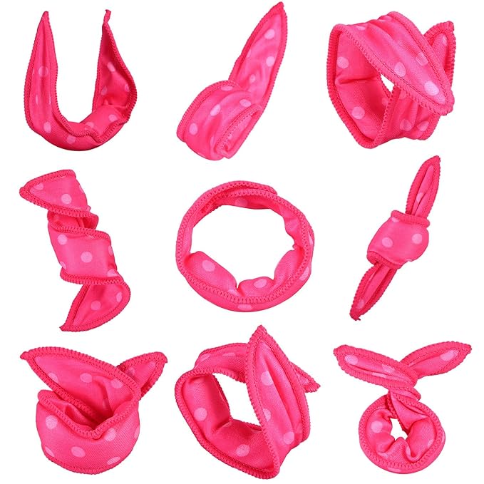 Bememo 40 Pieces Soft Curlers Hair Rollers Overnight Heatless Pillow Rollers for Hair Satin Sponge Curlers to Sleep in No Heat for Long Short Styling Tools(Rose Red)