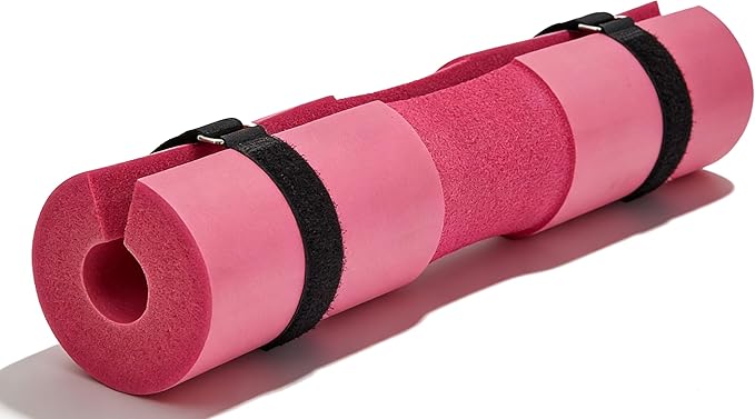 Garvee Barbell Pad, Hip Thrust Pad for Leg Training, Non-slip Thick Foam Squat Pad for Glute Support and Neck & Shoulder Protection with Two Straps, Fits All Olympic Barbell and Smith Machine