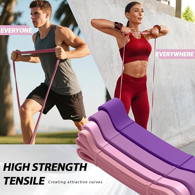 LEEKEY Resistance Bands, Exercise Bands with Bag, 5-85LB Home Strength Bands for Working Out, Travel, Gym Room, Physical Therapy - USA Original Patent