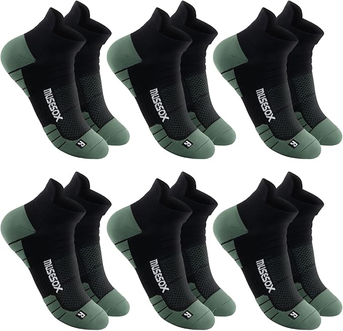 Ankle Compression Socks for Women and Men,Low Cut Compression Running Socks with Arch Support(6 Pairs)Best for Sports,Travel