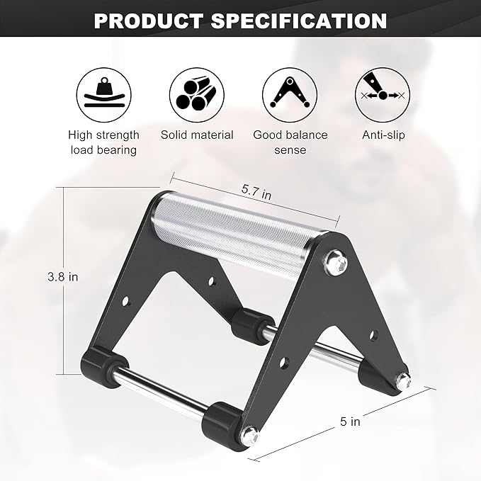 Push Up Bar - Heavy-Duty Stainless Steel Pushup Stands with Non-Slip Base, 500LB Capacity, Portable Home Gym Equipment for Strength Training & Floor Workouts