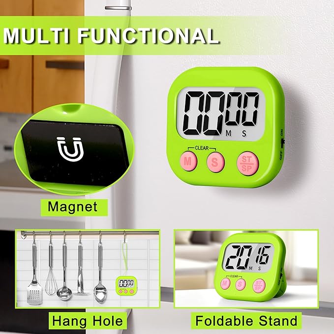 ZILLEEN Classroom Timer for Kids Teachers 4 Pack Digital Timers