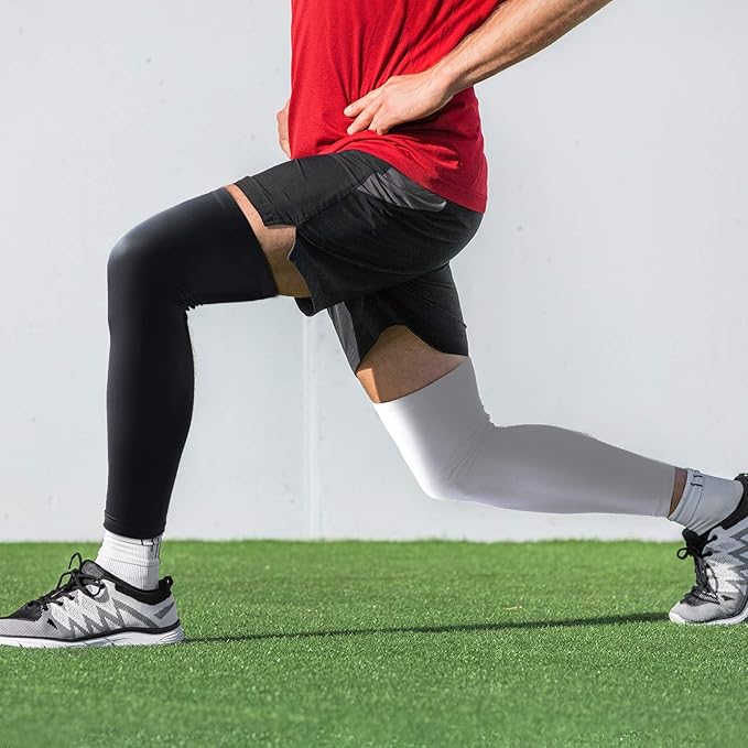 Skylety Leg Sleeves Compression Long Knee Sleeve UV Protect for Men Women Sport Basketball Football
