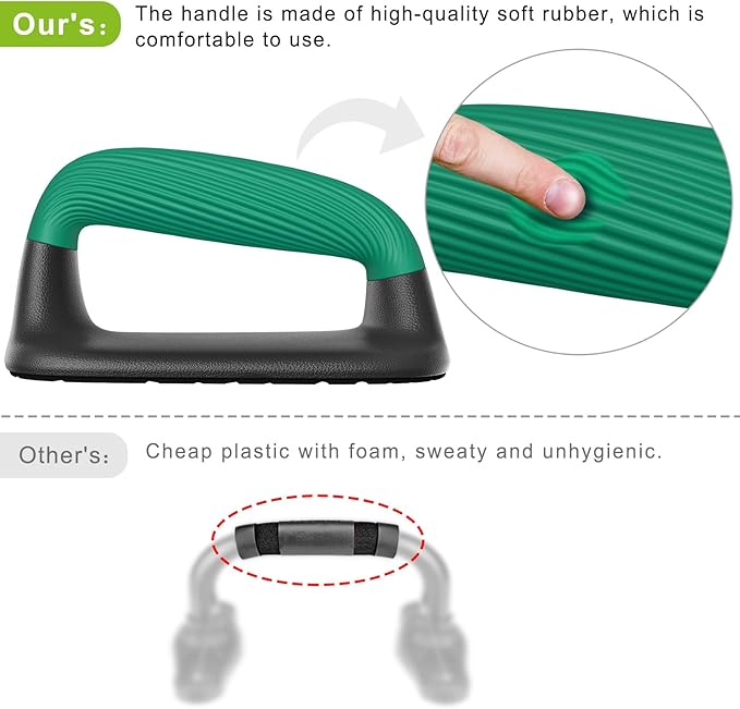 Kipika Push Up Bars, Pushup Stands, Anti-Slip Soft Plastic Push Up Handles, Bottom Anti-Slip Pad, Strength Training Equipment, Perfect for Floor Workout Exercise