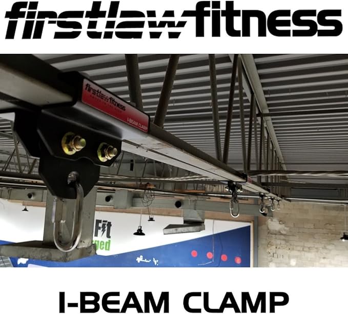 Firstlaw Fitness 1000 LBS I-Beam Clamp - (Select 4.0" to 9.0" Wide) - for Gymnastic Rings - Climbing Ropes - Heavy Bags - Multi-Sports Made in The USA