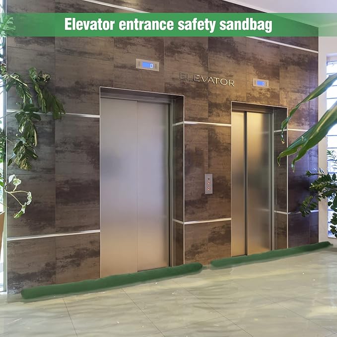 4 Pcs 6' × 6" Long Sand Bags for Flooding - Thickened Canvas Flood Protection Sandbag Tube with Elastic Band, Reusable Flood Rain Wind Barrier Sand Bag Tube for Door Window Flood Control
