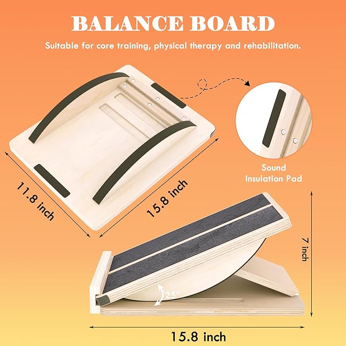 MUCITAGF Professional Slant Board, Adjustable Incline Board and Calf Stretcher, Slant Board for Calf Stretching, Calf Stretch Board