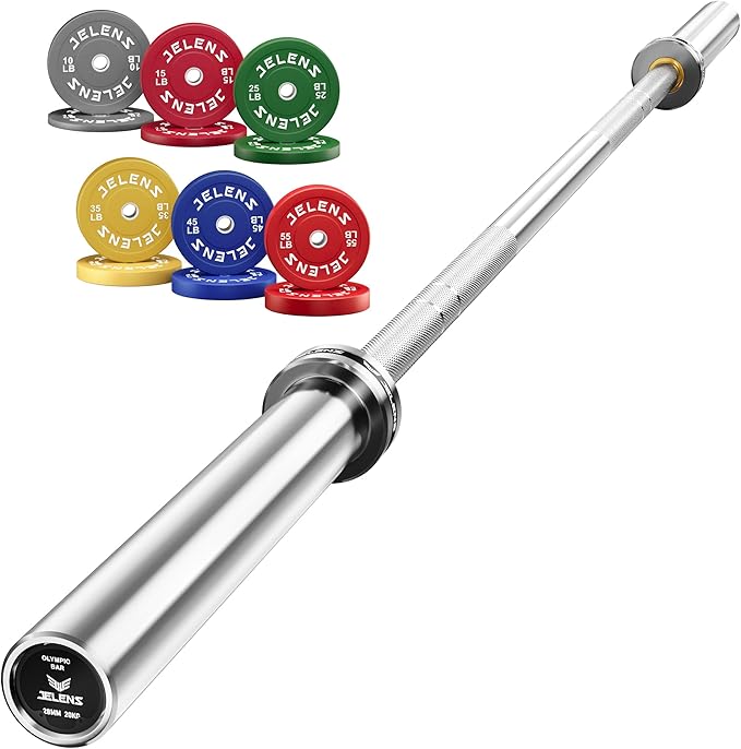 7FT Bar Olympic Barbell, 1000lb Capacity Weight Bar for Strength Training, 2 Inch Strength Training Bar With Knurled Grip for Squats, Deadlifts, Presses, Rows, Curls