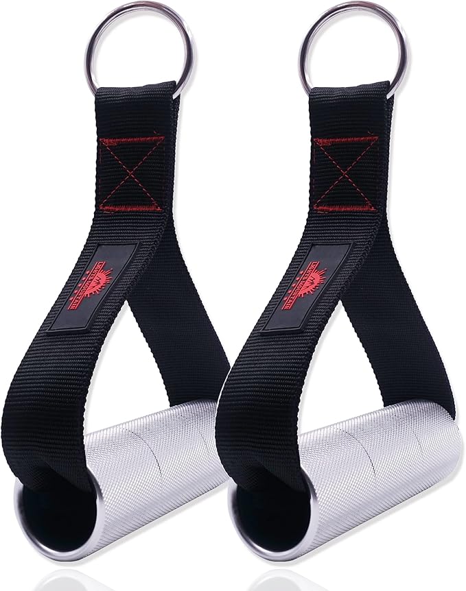 Heavy Duty Fat Gym Handle Grips 2" Diameter Aluminum Alloy Exercise Handles Cable Machine Pulley LAT Pulldown Attachments Arm Wrestling Training Handles