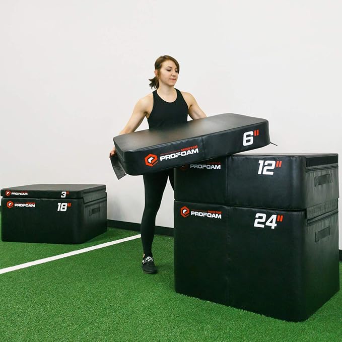 Meister PROFOAM Plyo Boxes - Foam Plyometric Jump Boxes for Professional Gyms