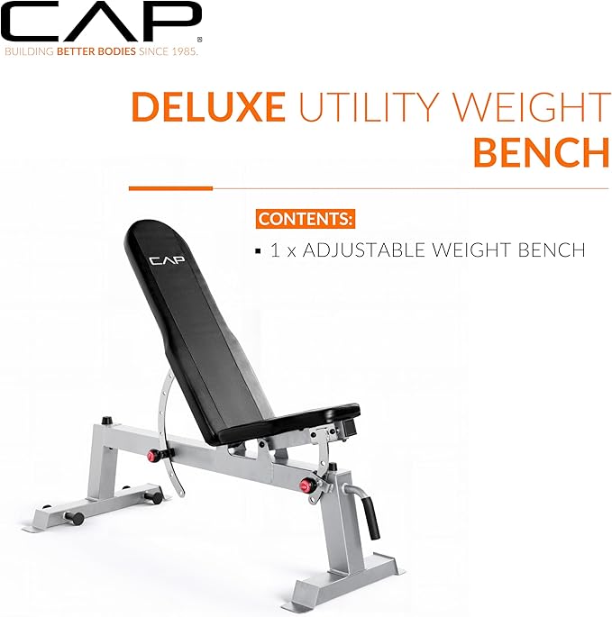 Cap Barbell Deluxe Utility Weight Bench Color Series
