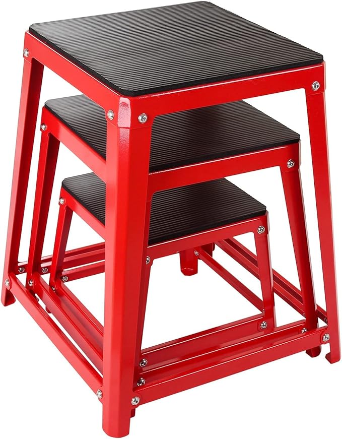 Plyometric Platform Boxes Fitness Steel Plyo Box Exercise Jump Box Step Up Plyometrics Box Jumping Agility Box For Exercise Fit Training Conditioning