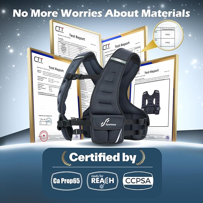 Sportneer Adjustable Weighted Vest Woman: 6-10lb/10-18lb Weighted Walking Vest for Women with 4/8 Weight Packs Fast Adjust Comfortable Weight Vest for Home Gym Burn Calories Strength Training Vests