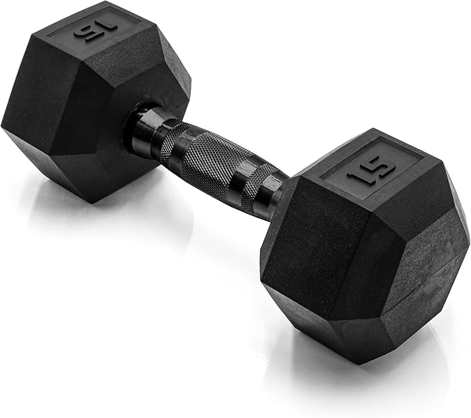 CAP Barbell Coated Hex Dumbbell Weight - Single | 10-120 lbs | Multiple Options