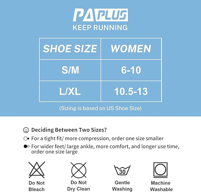 PAPLUS Compression Running Socks Women (6 Pairs), Ankle Athletic Socks Low Cut with Arch Support
