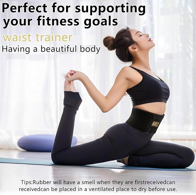 Lisacool Waist Trainer for Women Lower Belly Fat,Waist Sweat Band for Women,Belly Band Sweat Belt,Stomach Wrap,Body Shaper
