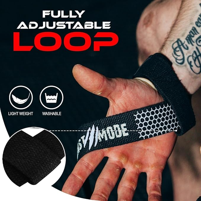 BEAST RAGE Lifting Wrist Straps for Weightlifting, Straps Gym Grip Power Workouts Lifting Straps Padded Cotton Men Women Wrap Lift, Deadlift Bodybuilding Weight Lifting Exercise Straps