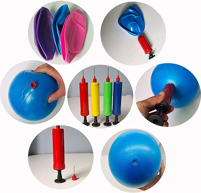 Pilates Exercise Ball for Yoga, Barre, Fitness & Physical Therapy Mini Squishy Balance Ball for Home Workouts Includes Pump for Easy Inflation