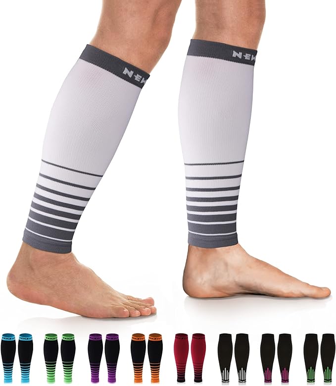NEWZILL Compression Calf Sleeves (20-30mmHg) for Men & Women Perfect Option to Compression Socks for Running Travel Nursing