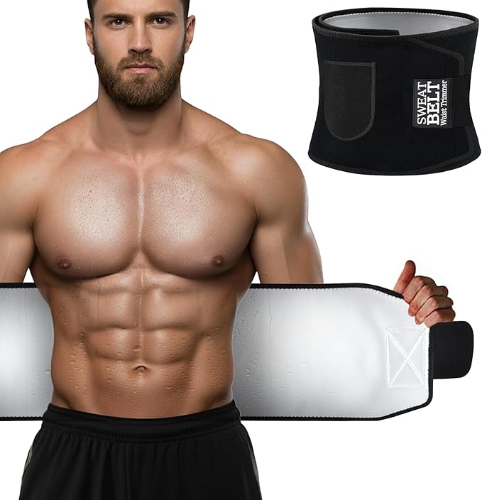 AMZBOSS Waist Trainer for Women & Men, Waist Sweat Band, Belly Band Sweat Belt, Stomach Wrap, Body Shaper Belt