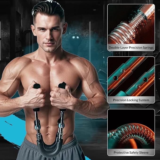Uptown Twister arm Trainer- Adjustable Resistance (40-140 lbs) Chest Workout Equipment for Men and Women, Forearm Strengthener, Perfect for Home Gym and Calisthenics Equipment Lovers