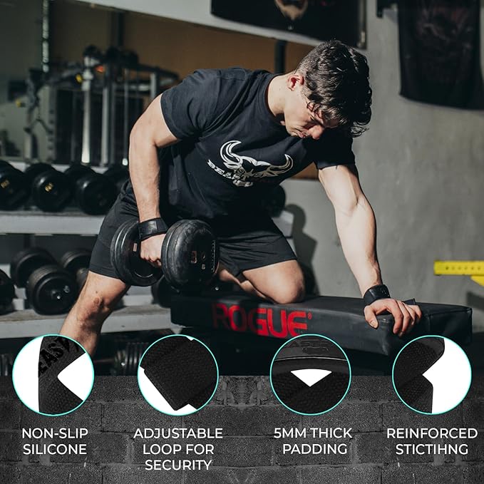 BEAST RAGE Lifting Wrist Straps for Weightlifting, Straps Gym Grip Power Workouts Lifting Straps Padded Cotton Men Women Wrap Lift, Deadlift Bodybuilding Weight Lifting Exercise Straps