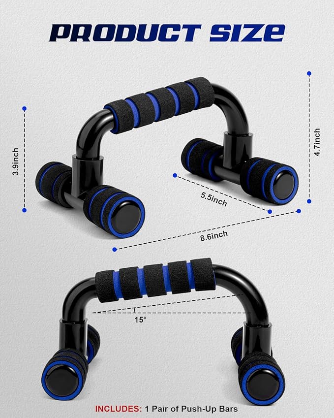 Ergonomic Push Up Bars (2 Pack) - Portable Push Up Handles for Men & Women, Ideal for Home, Gym, or Floor Workouts – Deep Muscle and Strength Training
