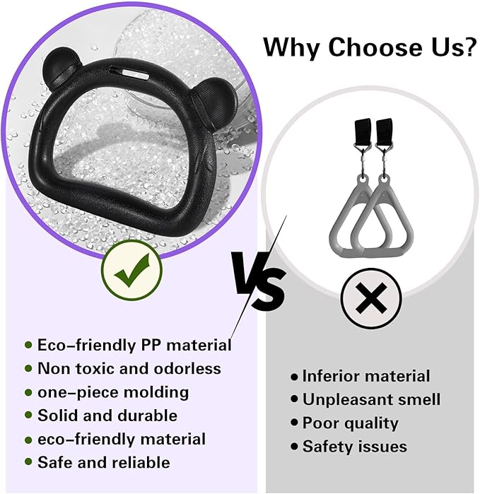 Kids Gymnastics Rings, Children's Home Gym Equipment, Children's Adjustable Strap Strength Training Rings, Pulling Rings for Physical Training