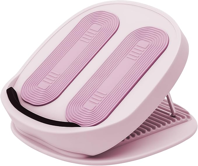 Calf Stretcher Slant Board, 15-Level Adjustable Slant Board for Plantar Fasciitis, Shin Splints & Achilles Tendonitis, Lightweight Ankle Stretch Board for Home Gym or Travel (Pink)