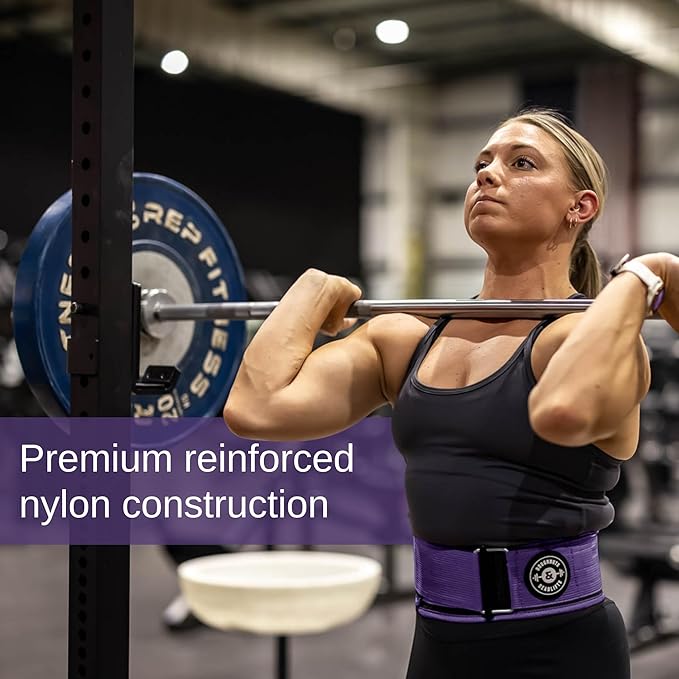 Weight Lifting Belt for Squats, Weightlifting Belt for Deadlifts - 4in Back Support for Bodybuilding | Powerlifting, Locking Metal Buckle, Weight Lifting Belts for Men - Quick Locking
