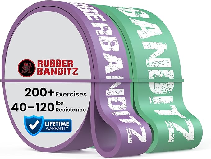 Rubberbanditz Combo Pull Up Assist Bands | Heavy Duty Resistance Exercise Bands for Powerlifting, Mobility, and Stretching | Resistance Bands for Working Out