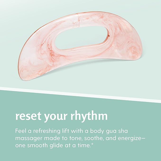 Large Body Gua Sha Tool for Lymphatic Drainage, Cellulite, Sculpting and Sore Muscles, Grip-Friendly with Smooth Resin & Ergonomic Design for Jawline, Neck, Thighs and Stomach by M3 - Pink