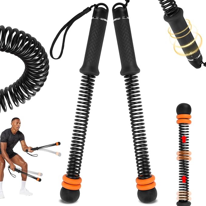 Adjustable Weighted Ropeless Battle Ropes for Home Gym, Heavy Duty Portable Workout Rope for Strength Building & Low-Impact Cardio, Fitness Equipment for Men & Women with HIIT Training