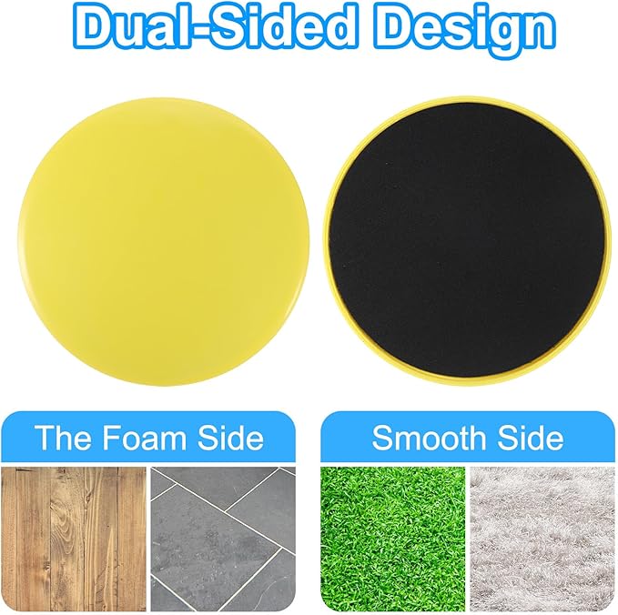 PATIKIL Core Sliders for Working Out, Dual Sided Exercise Sliders Fitness Workout Discs Strength Slides Discs for Gym Carpet Hardwood Floor