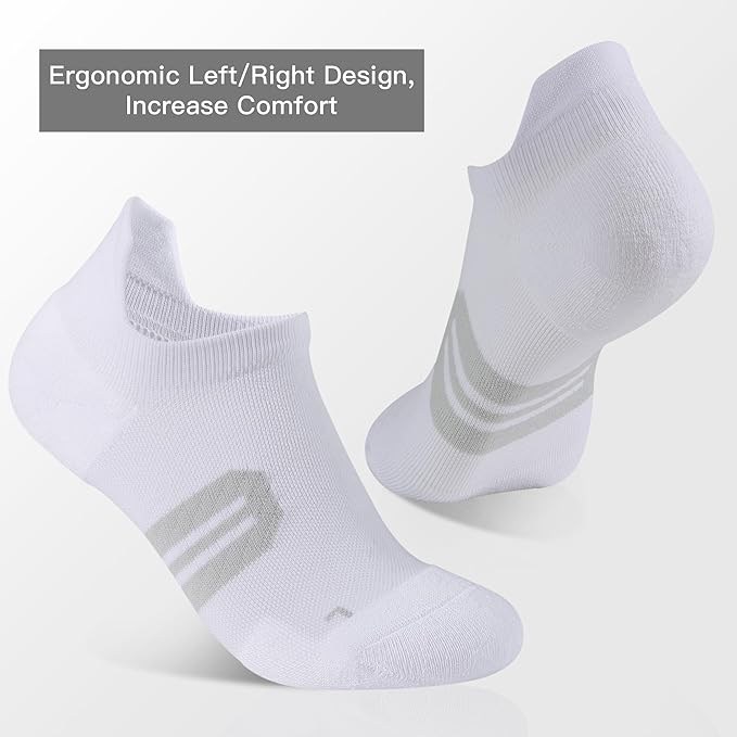 BUDERMMY Womens Ankle Compression Socks with Arch Support Athletic Low cut Running Socks for Women Workout Cushion 5 Pairs