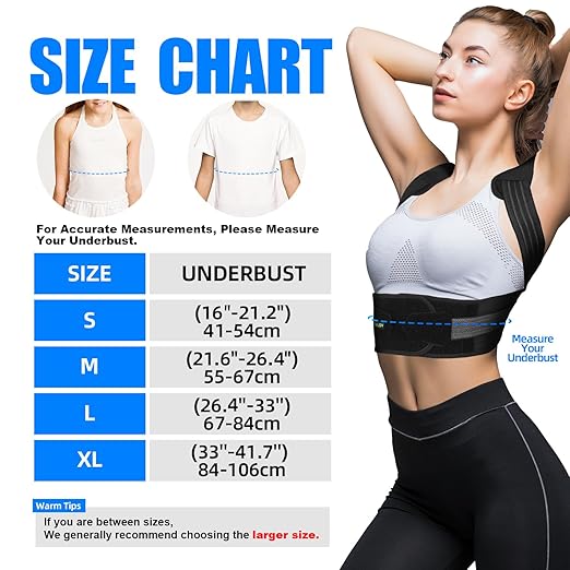 Lexniush Posture Corrector for Kids Teenagers, Updated Adjustable Upper Back Posture Brace for Boys/Girls, Breathable Back Support Braces for Scoliosis, Hunchback, Pain Relief, Spine Corrector, S