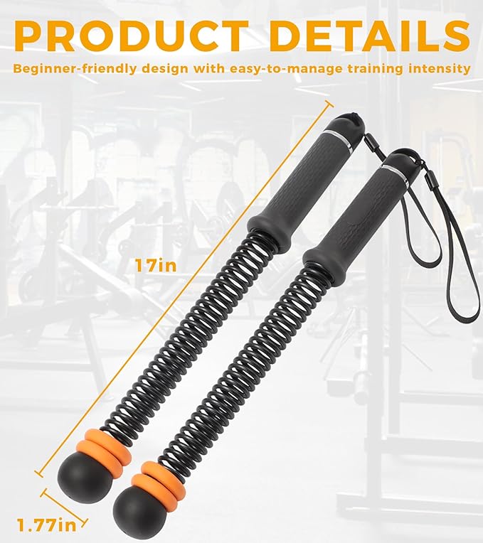 Ropeless Battle Ropes (2-Pack) for Home Gym, Adjustable Resistance Workout Ropes for HIIT, Cardio, Strength & Muscle Training, Low-Impact Exercise Equipment for Men & Women