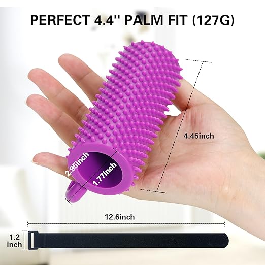 2 PACK Hand Therapy Grip Ball for Hand Contracture & Stroke Arthritis Recovery - Exercise Strengthener for Weak Hands, Carpal Tunnel, Rehabilitation, Post-Surgery, Soft Squeeze Stress Relief Ball for Seniors
