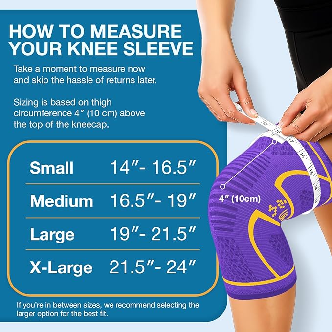 UFlex Athletics Knee Brace for Men and Women Knee Compression Sleeve Support for Arthritis Joint Pain Relief, Workout, Swelling, Sports, Circulation, Running, Recovery Support for ACL & Meniscus Tear