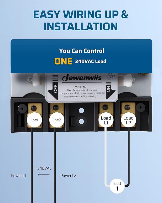 DEWENWILS T104M 24-Hour Mechanical Timer Switch (Mechanism Only), 208-277VAC DPST, 5HP 40A Pool Pump Timer Replacement, Heavy Duty, Manual Override, 2 ON/Off Time Switch for Pool Pump, Water Heater