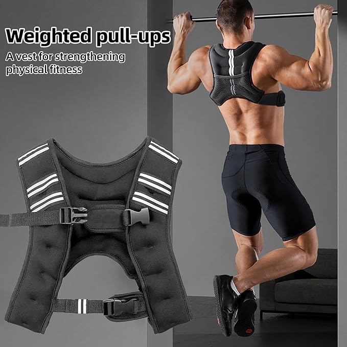 Weighted Vest for Women & Men, Adjustable 8lb/12lb/16lb/20lb – Reflective Weight Vest for Running, Walking, Strength Training, Jogging & Workout – Women’s Weighted Vests for Walking and Fitness
