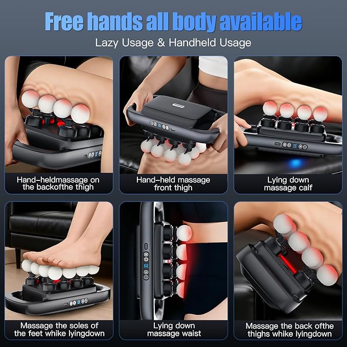 16 Head Massage Gun deep Tissue, Percussion Muscle Massager with 16 Heads, 3 Modes & 30 Intensities,Quiet Handheld Massager for Back Neck Shoulder Legs Muscle Pain Relief