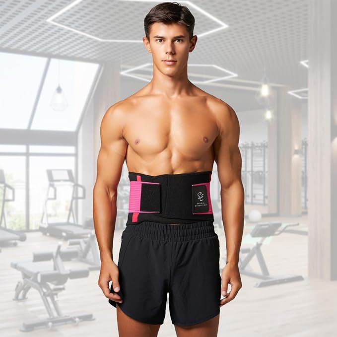 Special Essentials Waist Trainer for Women & Men Adjustable Sweat Band Waist Trimmer For Core Stability & Training Workouts