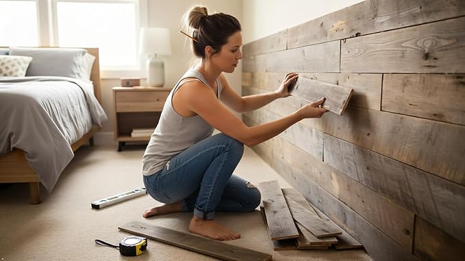 Rustic Revival | Handmade Reclaimed Barnwood Craft Bundle | Unfinished Authentic Weathered Wood Planks for DIY, Home and School Projects (12" x 3.5" x .25") 6 Pack