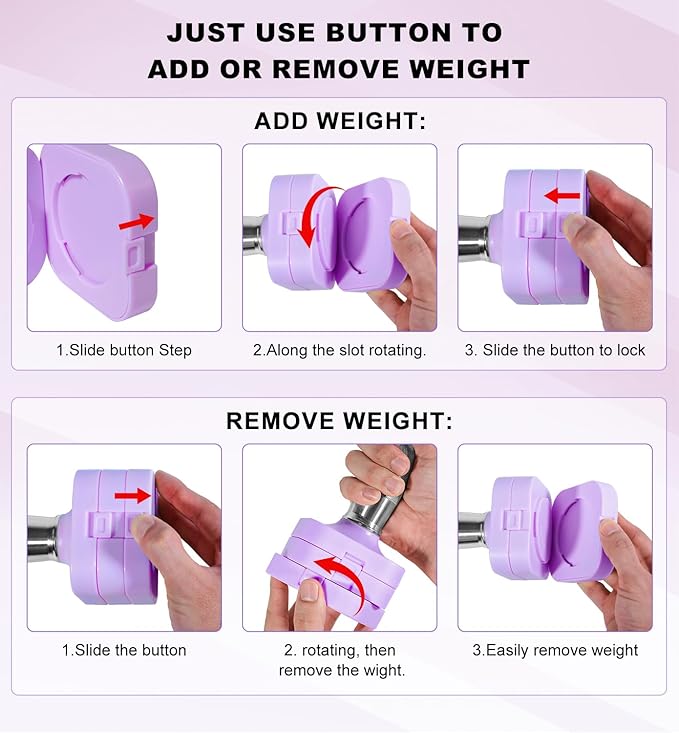 15LB 20LB 30LB 40LB 50LB Adjustable Dumbbell Set Free Weights Dumbbells Set for Women Men Hand Weights Sets Adjust Dumbbell Weight Sets for Home Gym Exercise Workout Strength Training Equipments