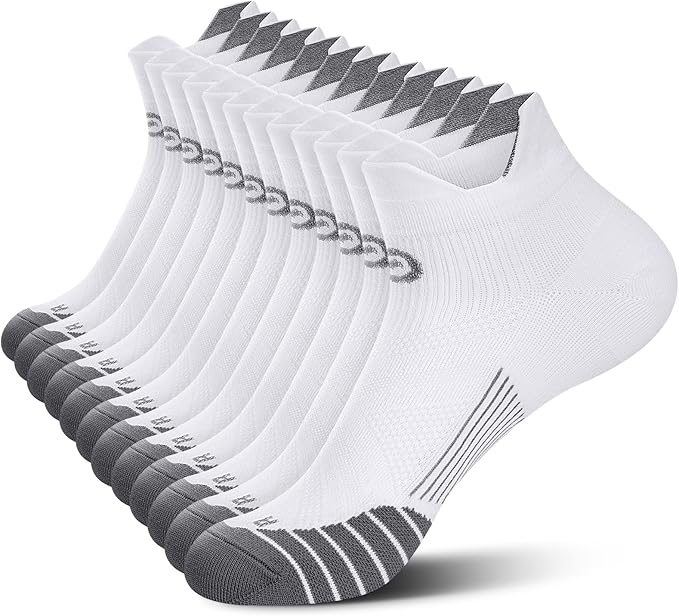 PAPLUS Compression Socks for Men & Women, 2/4/6 Pairs Ankle Running Socks with Arch Support, Ankle Support, Plantar Fasciitis
