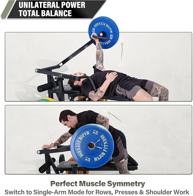 Major Fitness Drone P1 Bench Press Rack with Independent Arms – Adjustable Flat & Incline Bench Press for Chest & AB Workouts – Perfect Home Gym Equipment