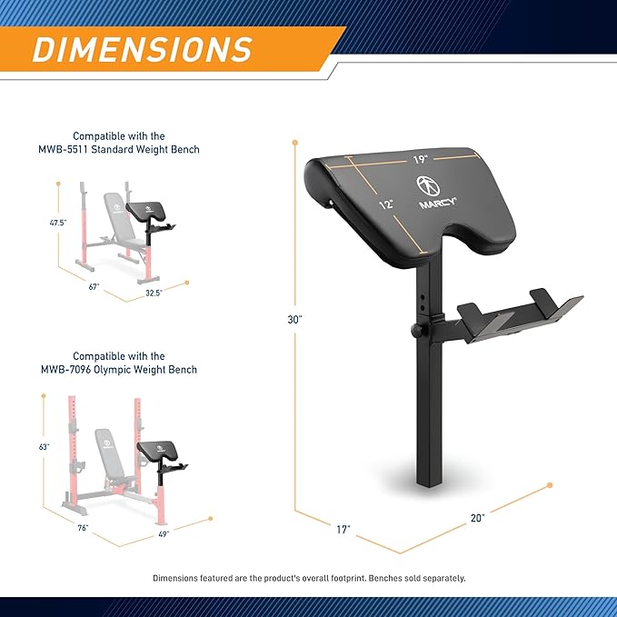 Marcy Weight Bench Accessory - Arm Curl ACC-8215AC