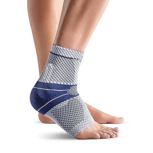 Bauerfeind - MalleoTrain - Ankle Support Brace - Helps Stabilize the Ankle Muscles and Joints For Injury Healing and Pain Relief - Right Foot - Size 5 - Color Titan